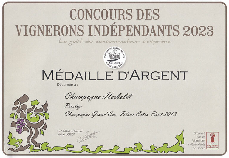 médaille d'argent vignerons indépendants